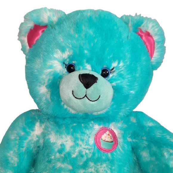 2017 Build A Bear BAB Cupcake Blue Bear Plush Stuffed Toy 16" - Picture 3 of 7